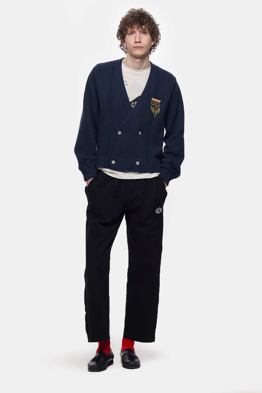 Twill Tear Away Track Pant in Black