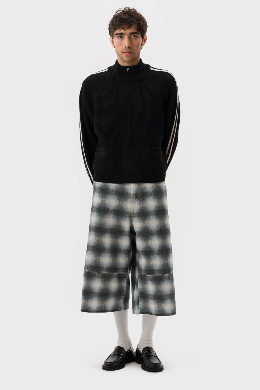 Bare Knuckles Alexandra Knit Zip Sweater in Black - Notre