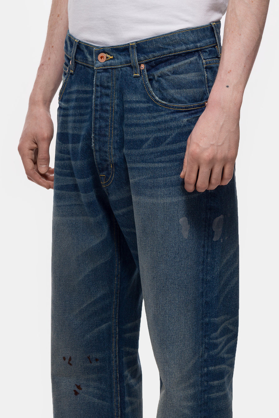 Bare Knuckles Arthur Straight Leg Jean in Fifty Six Blue - Notre