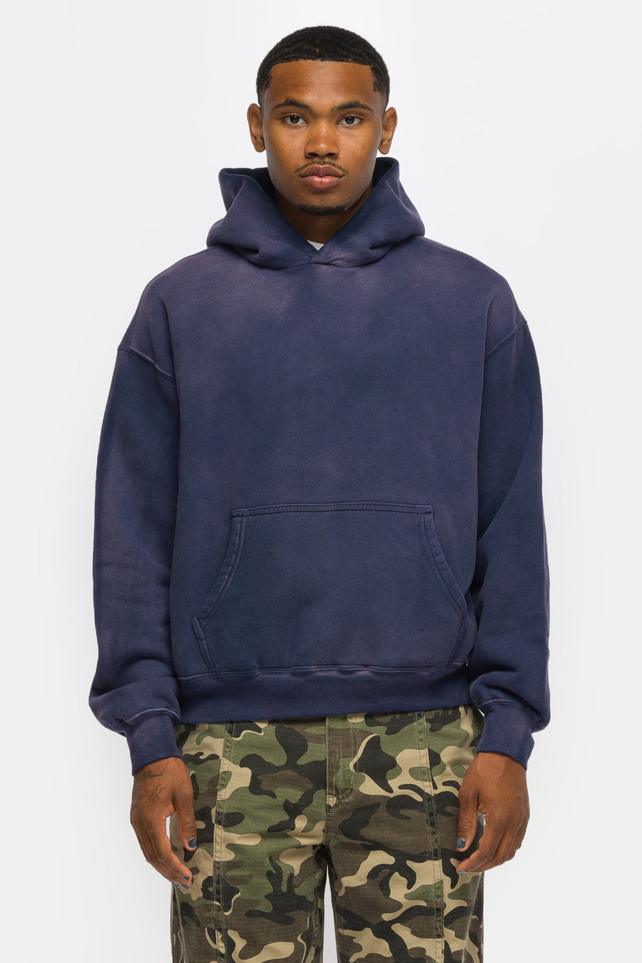 Bare Knuckles Basics Hoodie in Burnt Navy - Notre