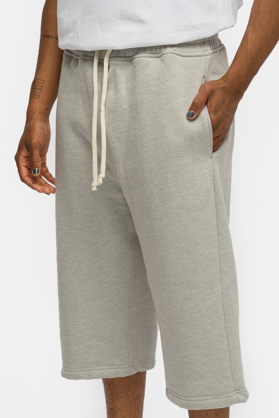 Bare Knuckles Basics Sweatshort in Heather Grey - Notre