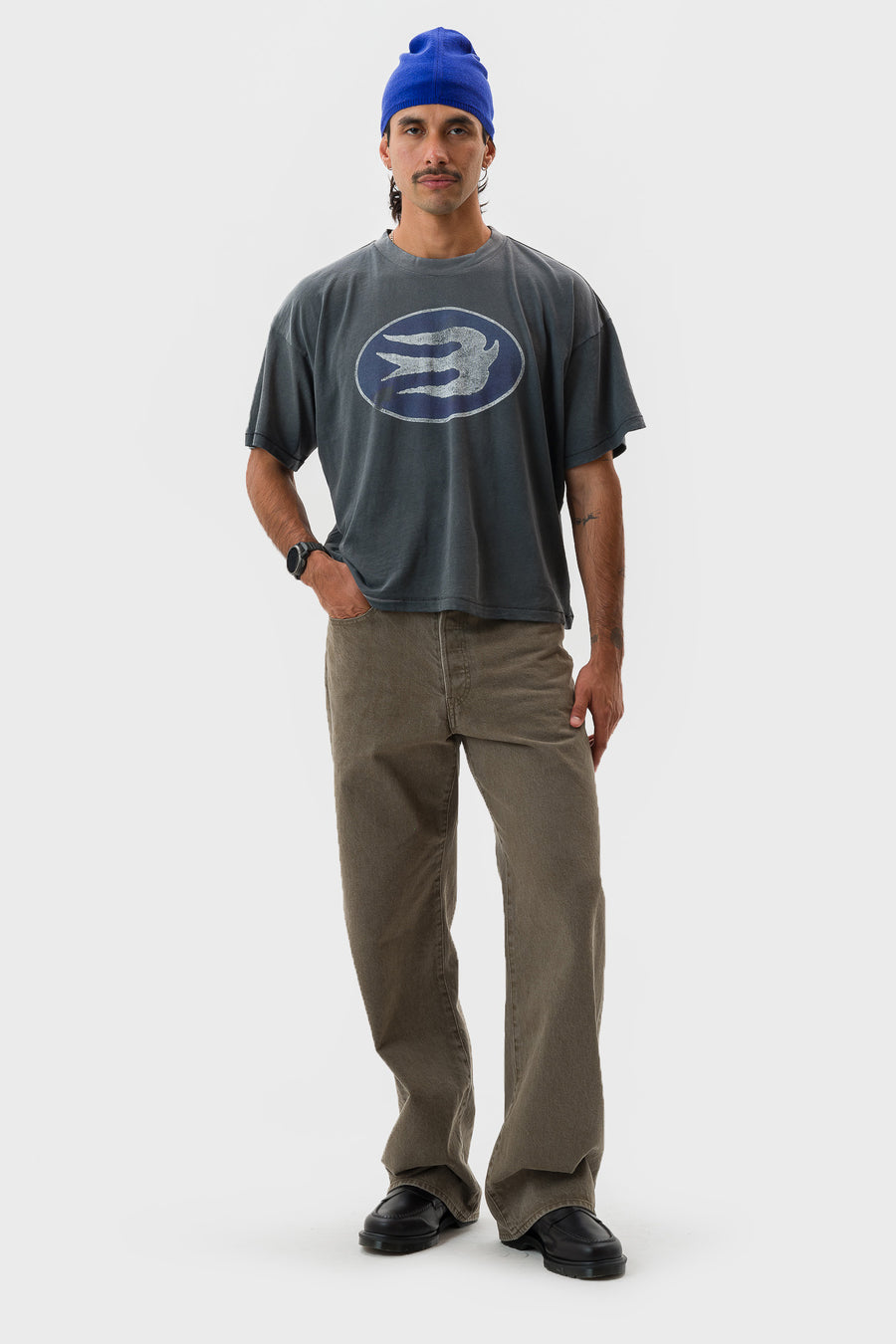Bare Knuckles Free Dove Kelley T-Shirt in Pearl Black - Notre