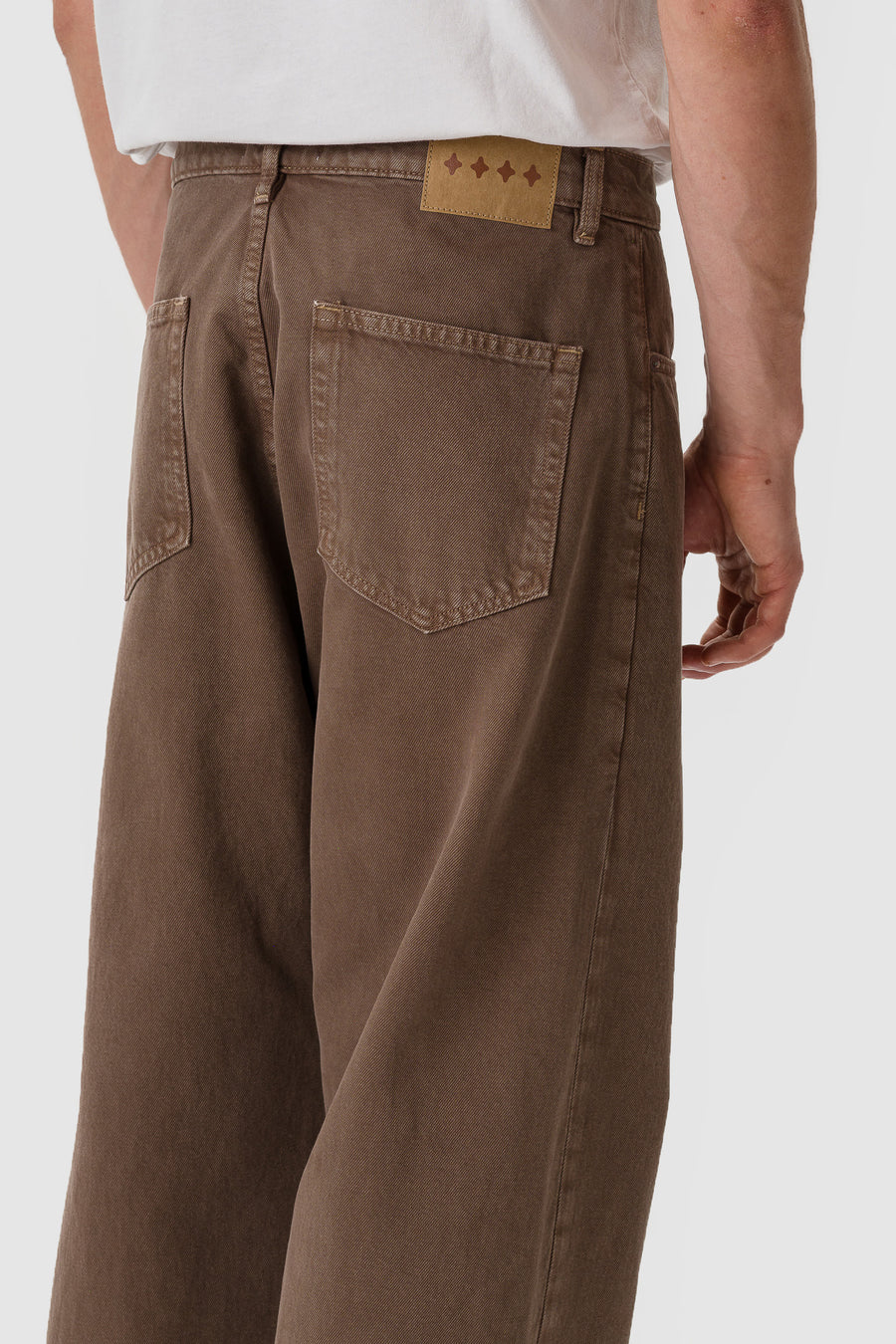 Bare Knuckles Javier Wide Leg Jean in Mocha Brown - Notre