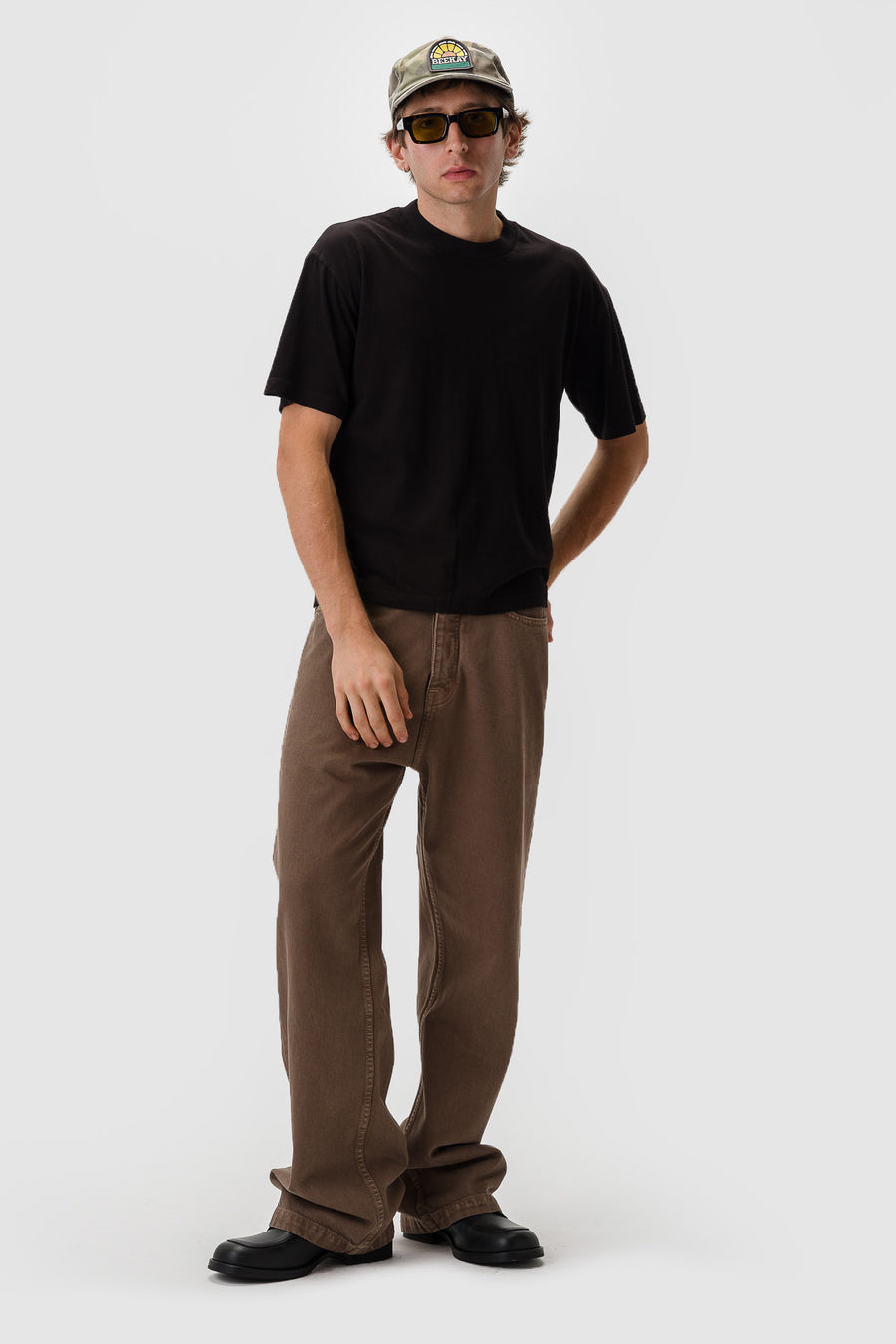 Bare Knuckles Javier Wide Leg Jean in Mocha Brown - Notre