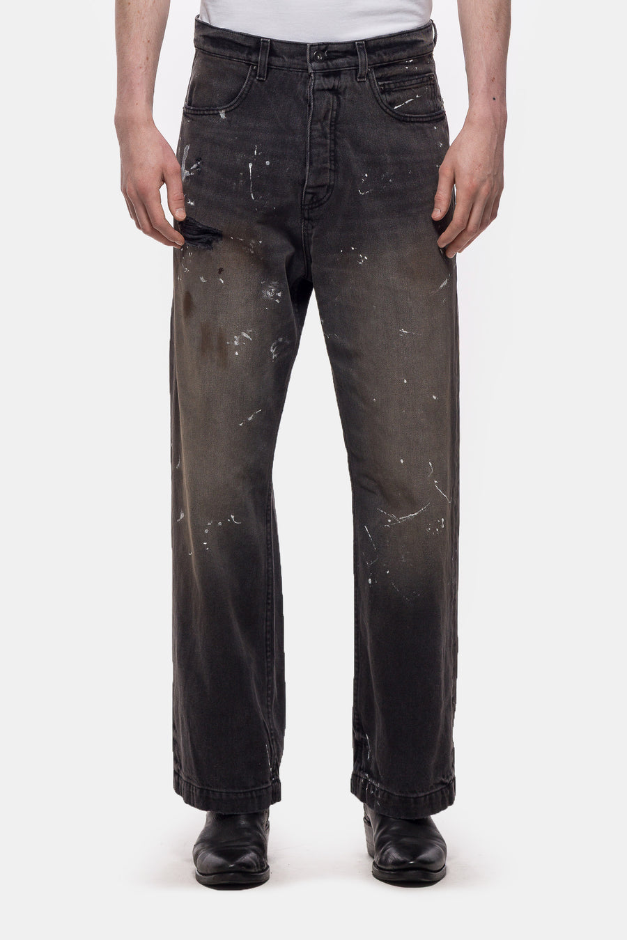 Bare Knuckles Javier Wide Leg Jean in Rivera Black - Notre