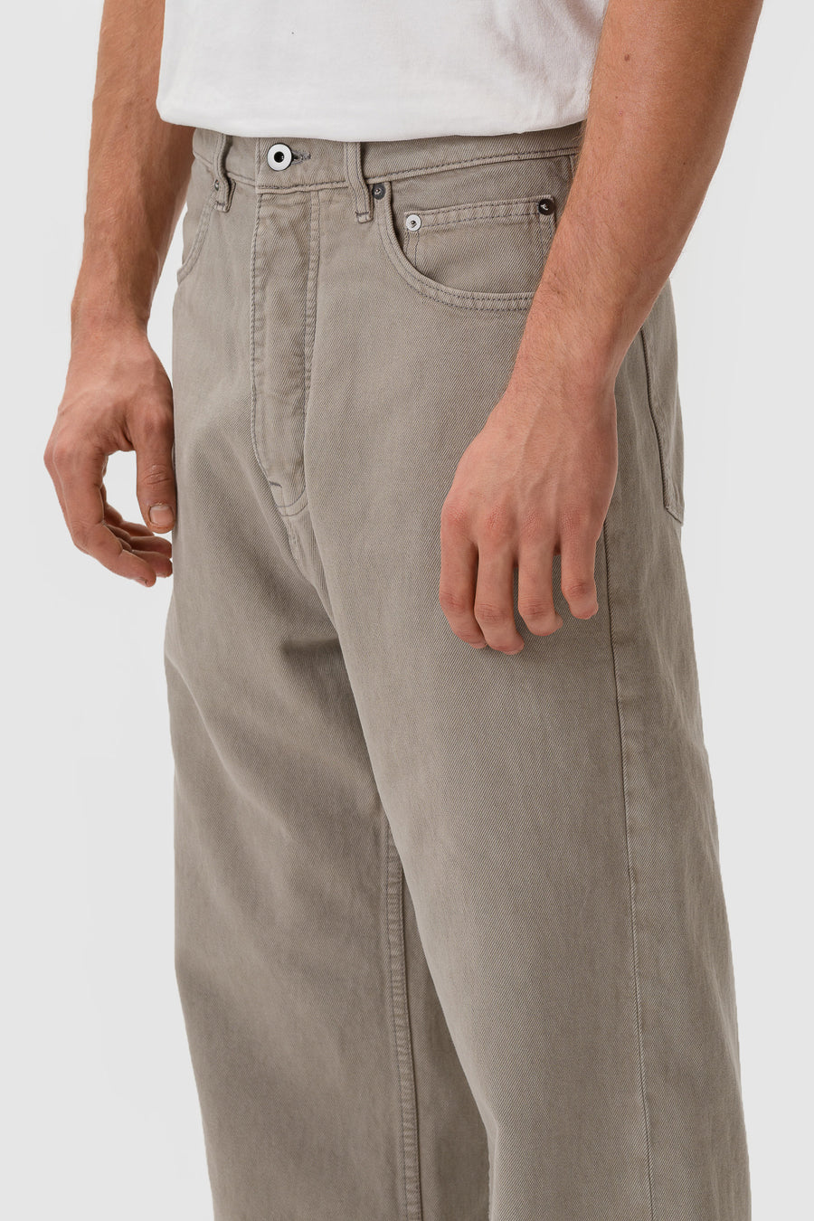 Bare Knuckles Javier Wide Leg Jean in Warm Grey - Notre