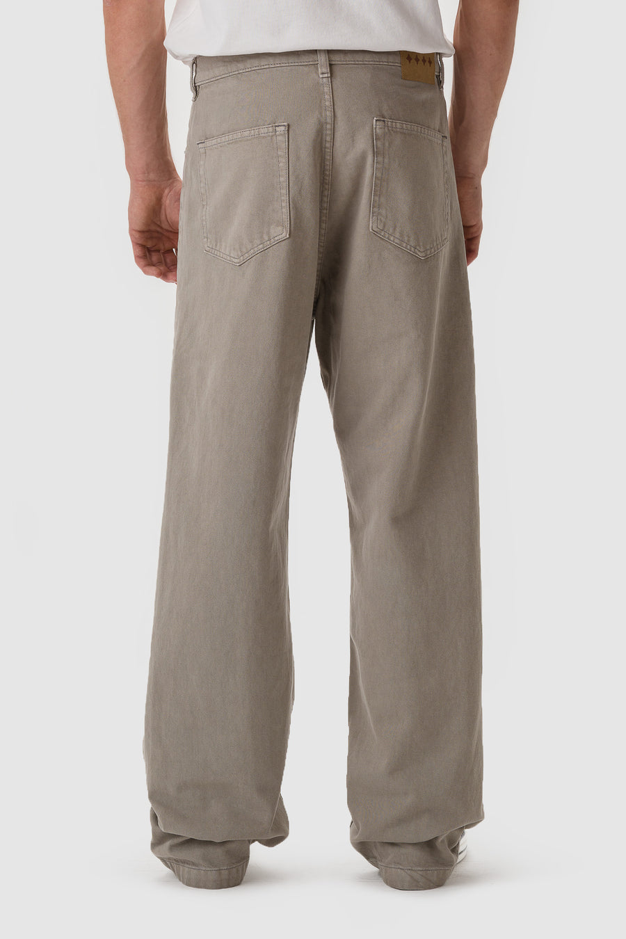 Bare Knuckles Javier Wide Leg Jean in Warm Grey - Notre
