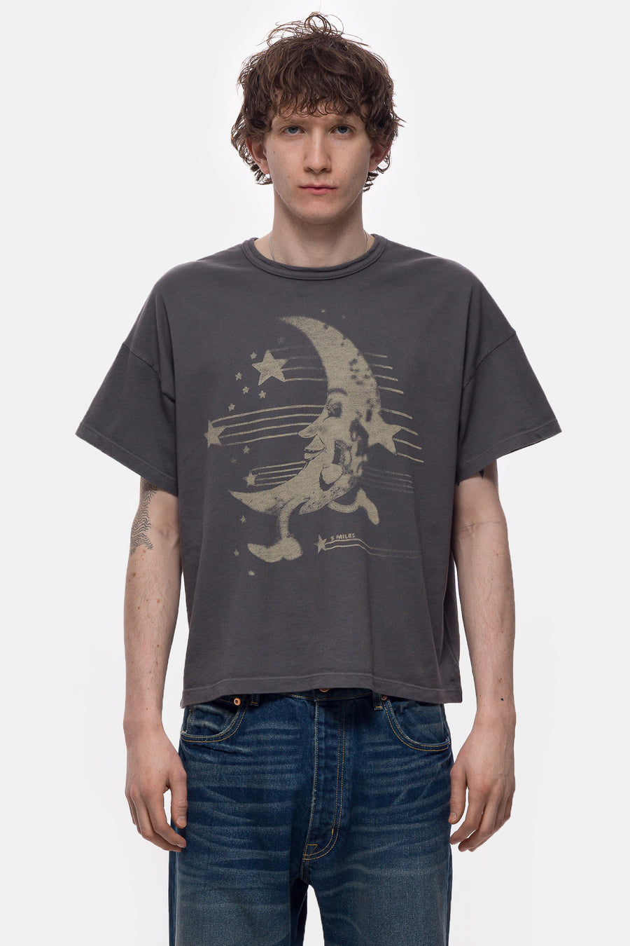 Bare Knuckles Running Moon Basics T-Shirt in Dust Black - Notre