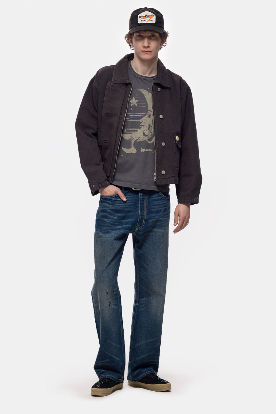 Bare Knuckles Running Moon Basics T-Shirt in Dust Black - Notre