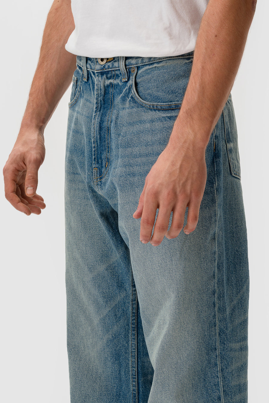 Bare Knuckles Serge Loose Bootcut Jean in Dusk Indigo - Notre