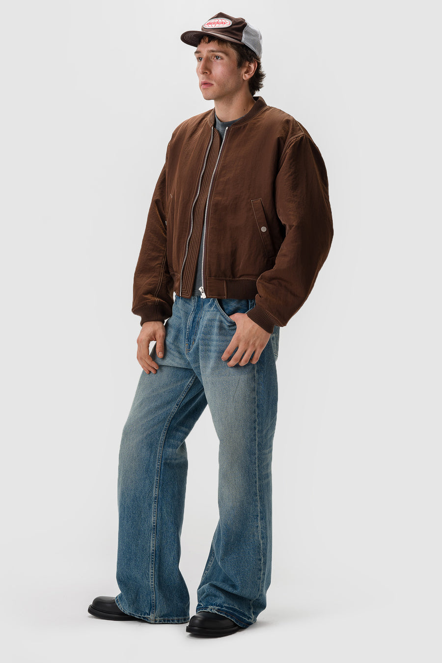 Bare Knuckles Serge Loose Bootcut Jean in Dusk Indigo - Notre
