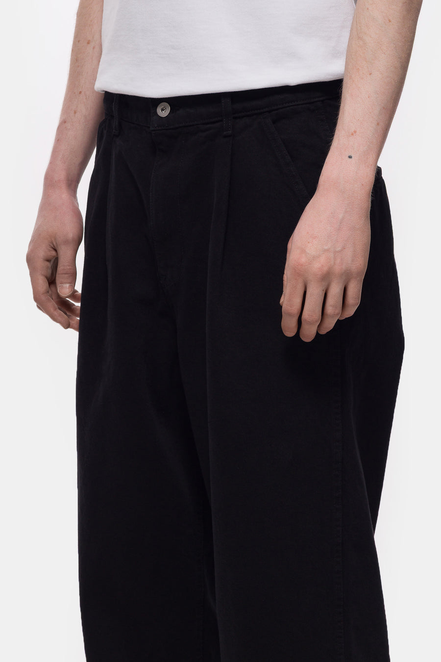 Bare Knuckles Studio Cotton Trouser in Black - Notre