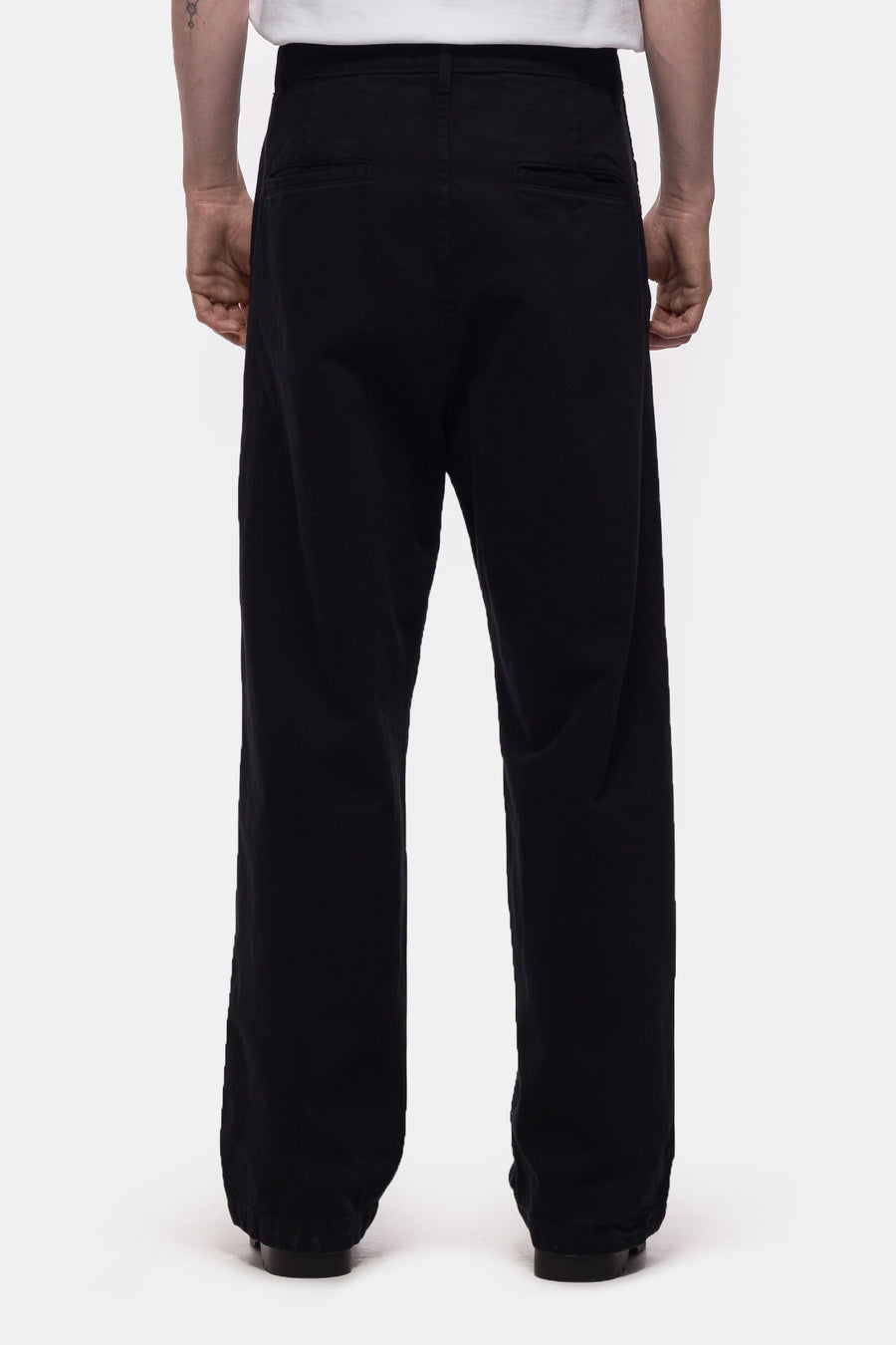 Bare Knuckles Studio Cotton Trouser in Black - Notre