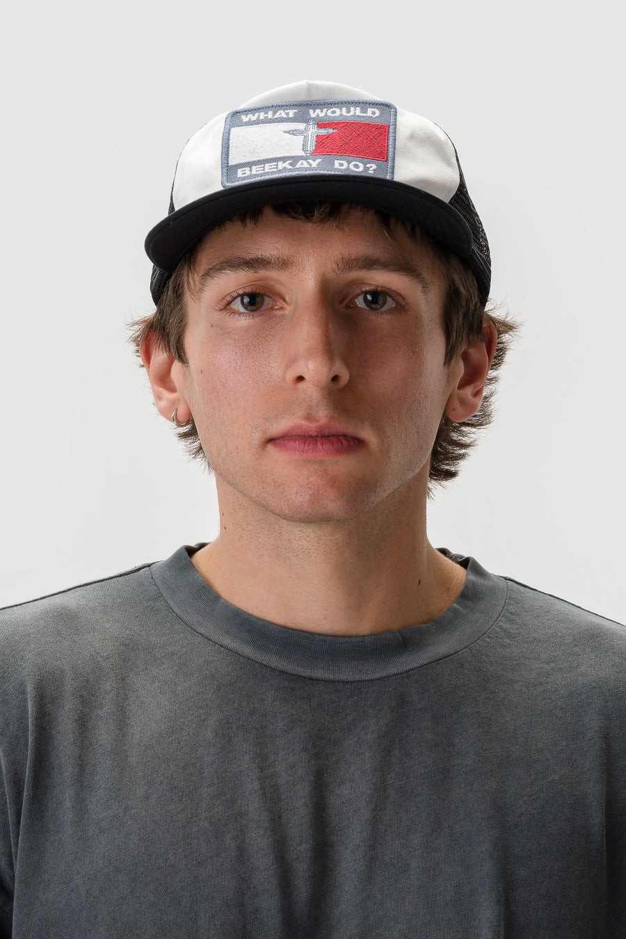 Bare Knuckles WWBKD Mesh Trucker Hat in Black/White - Notre