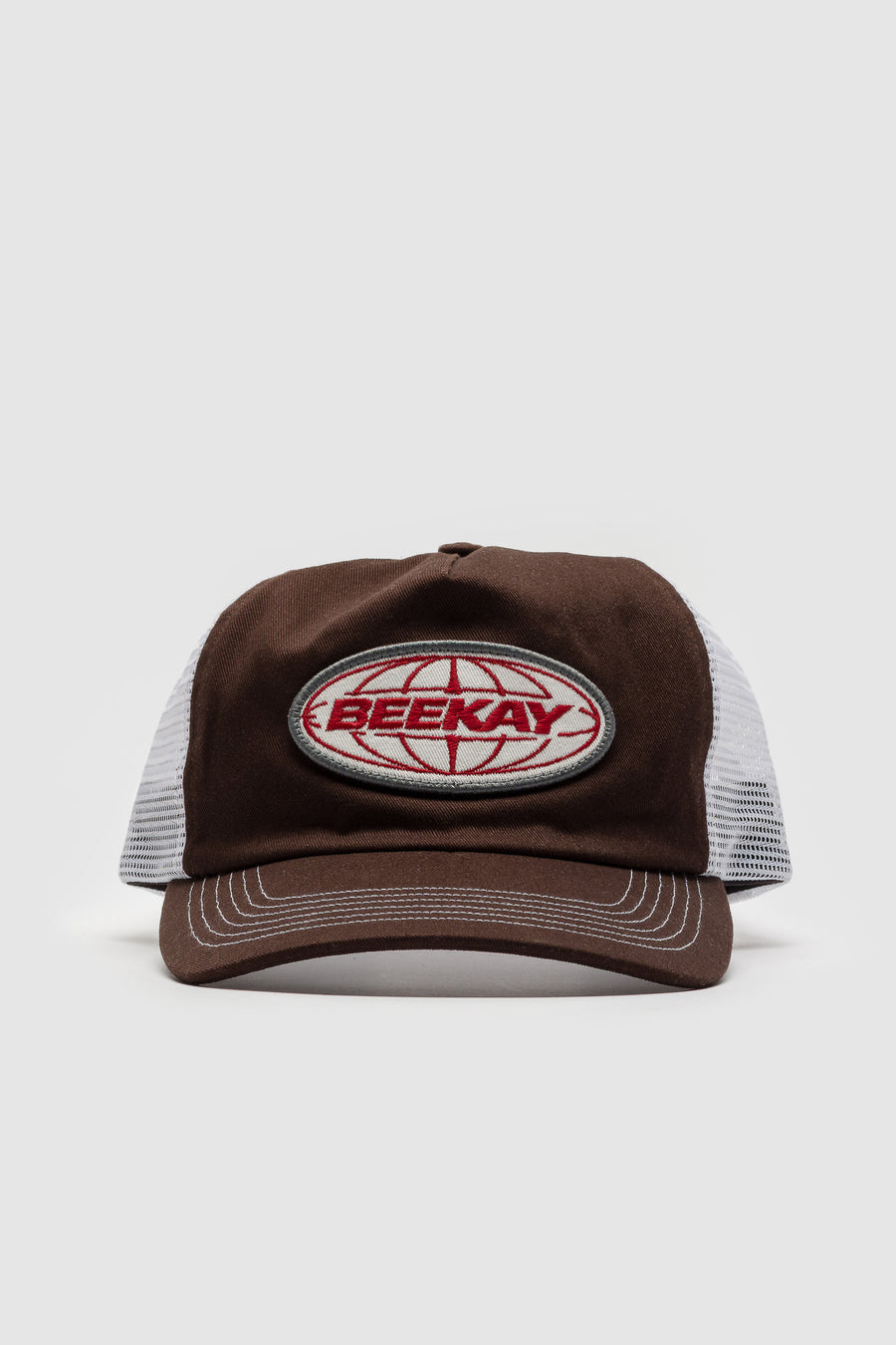 Bare Knuckles World Mesh Trucker Hat in Espresso/White - Notre