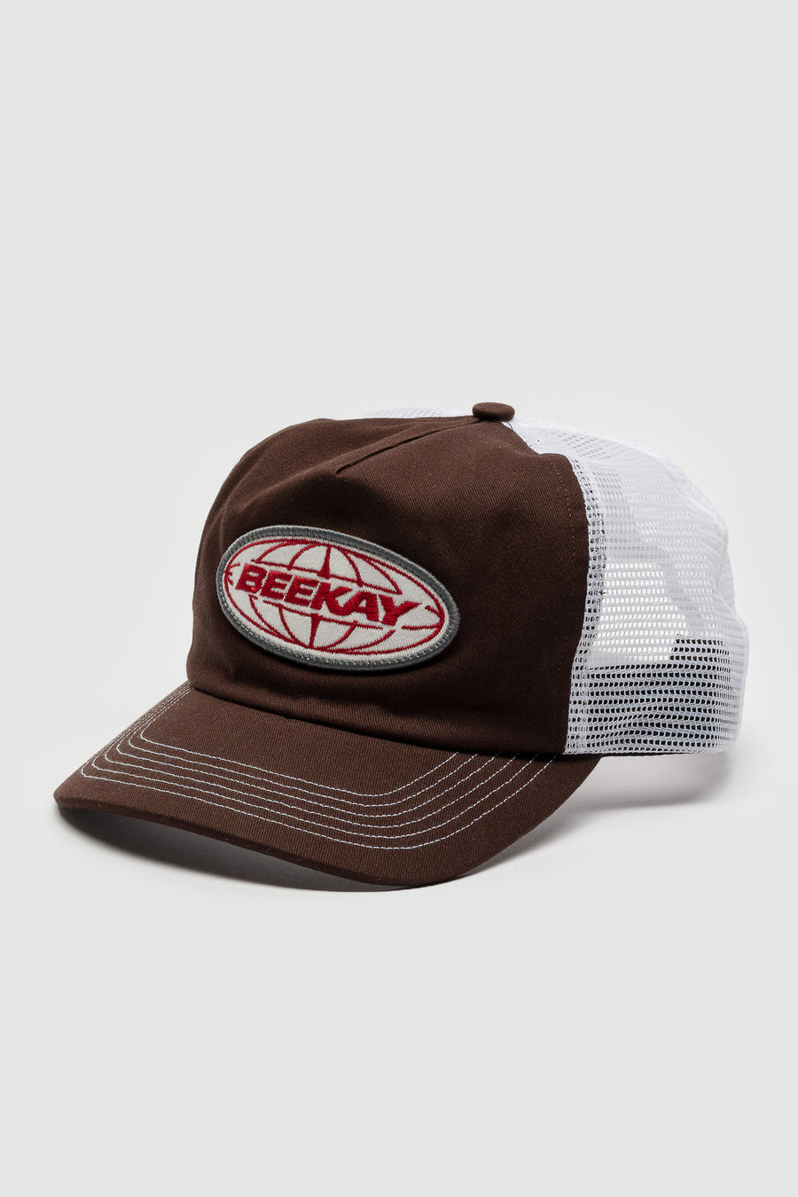 Bare Knuckles World Mesh Trucker Hat in Espresso/White - Notre