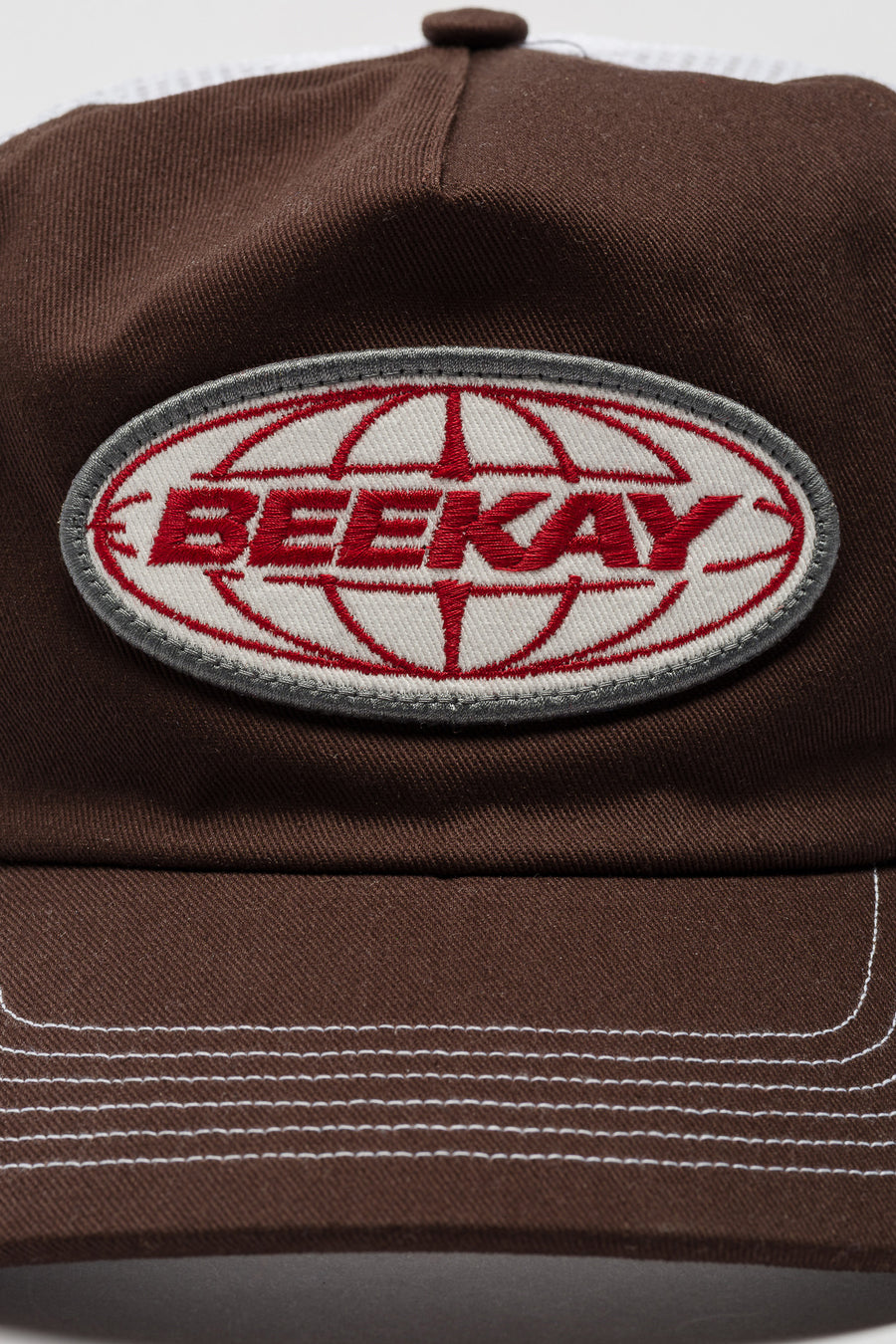 Bare Knuckles World Mesh Trucker Hat in Espresso/White - Notre