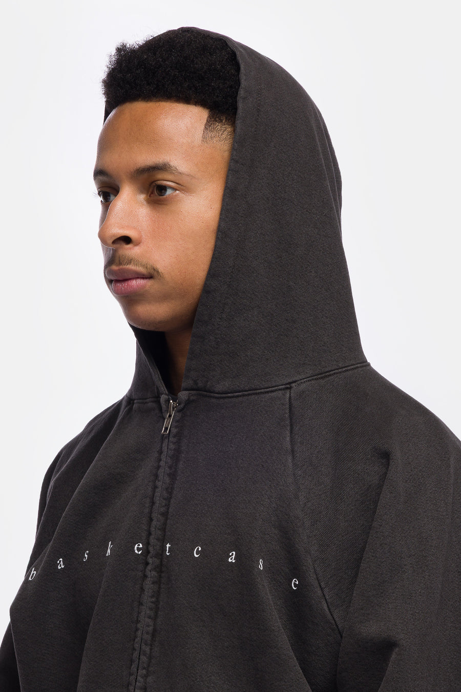Basketcase Gallery Attenae Zip-Up Hoodie in Vintage Black - Notre