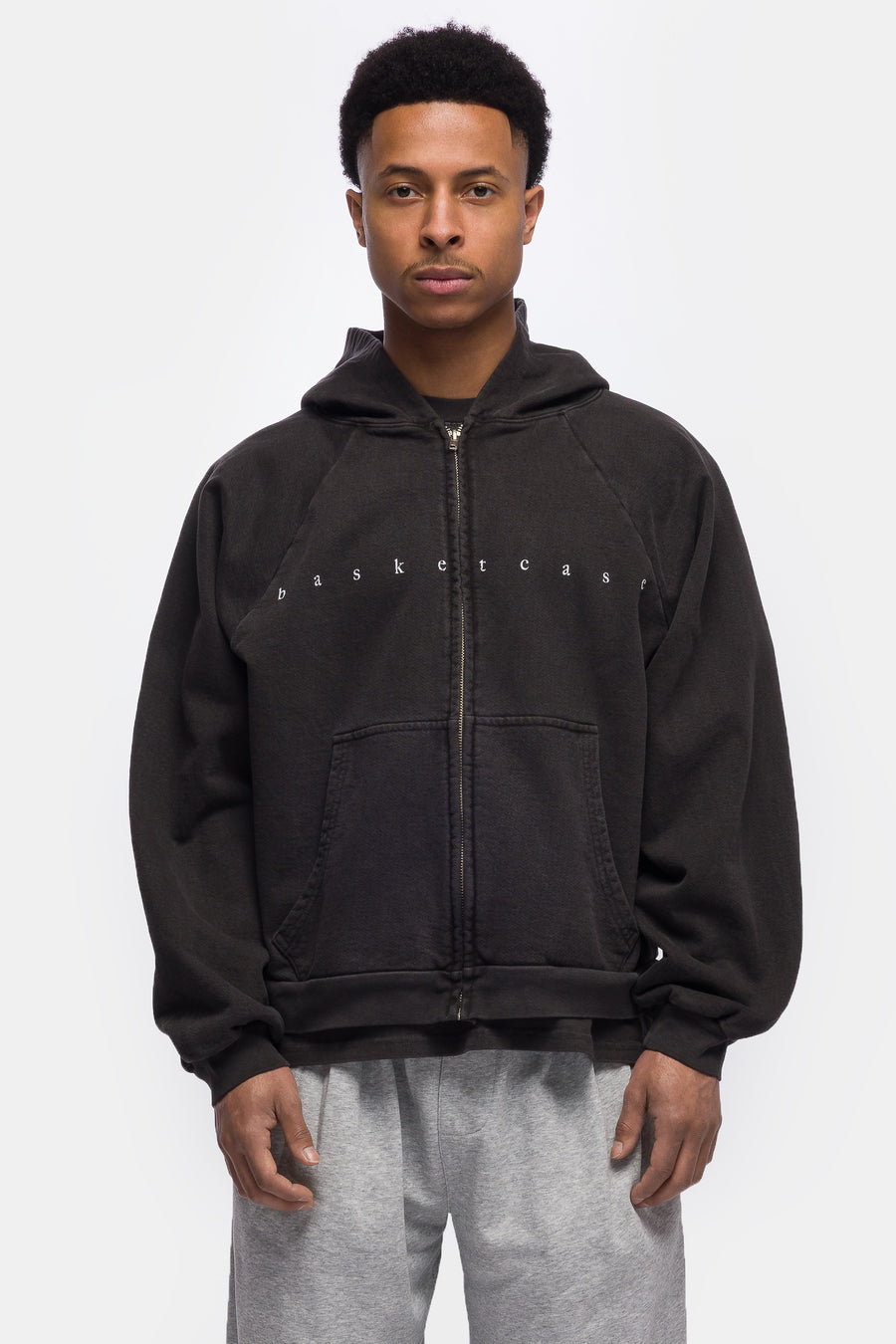 Basketcase Gallery Attenae Zip-Up Hoodie in Vintage Black - Notre