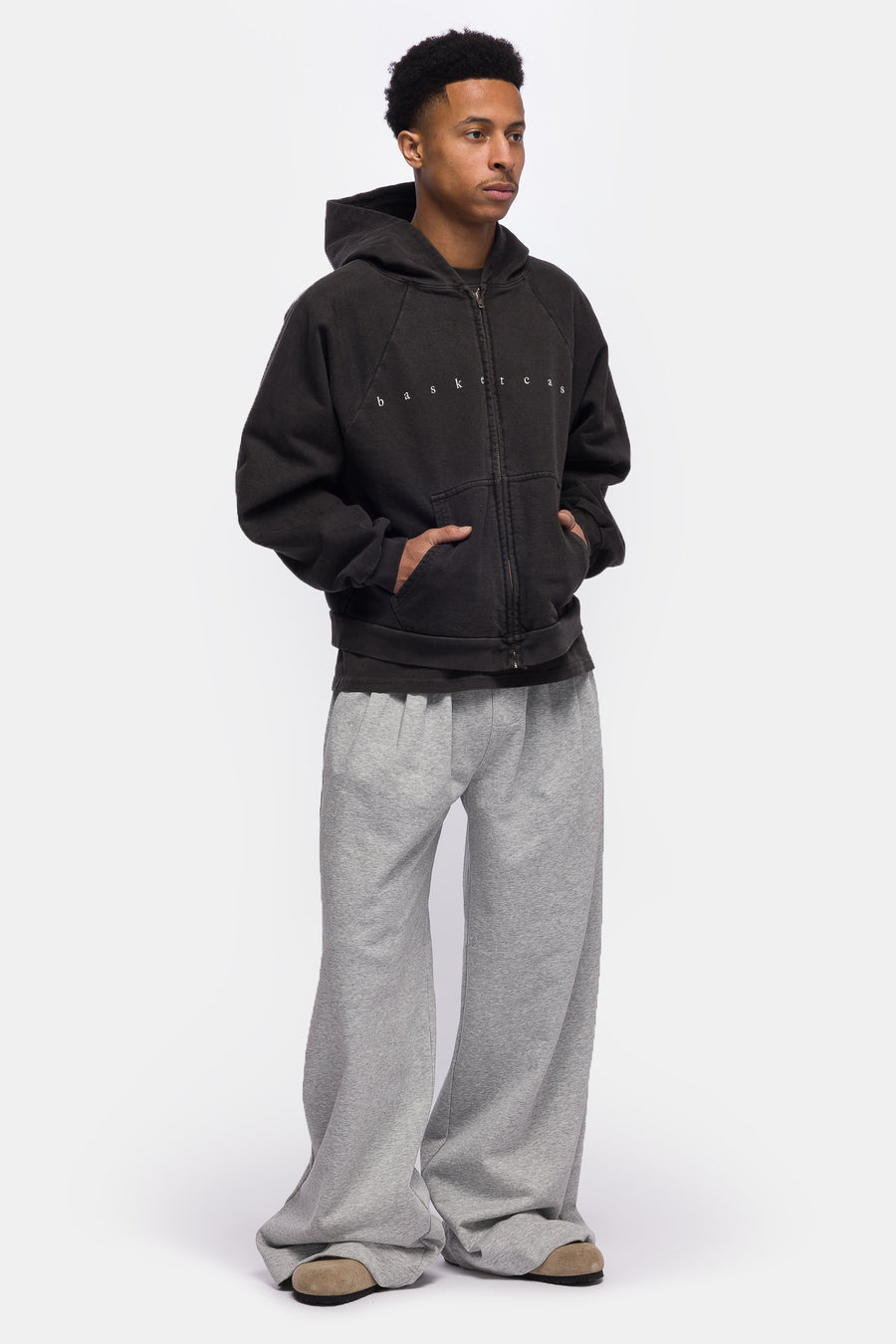 Basketcase Gallery Attenae Zip-Up Hoodie in Vintage Black - Notre