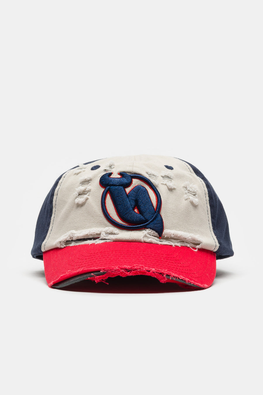 Basketcase Gallery B Hat in Red/Navy/Cream - Notre