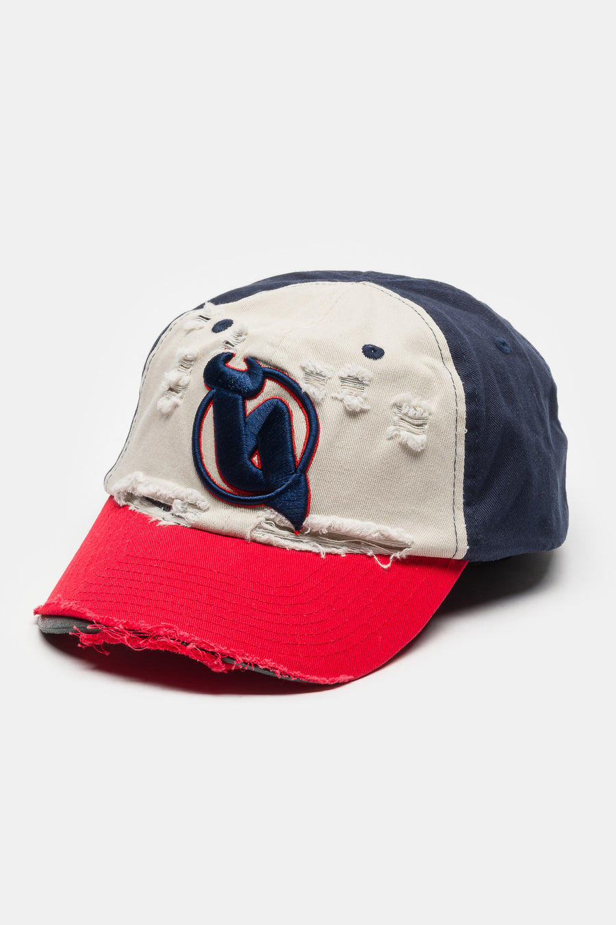 Basketcase Gallery B Hat in Red/Navy/Cream - Notre