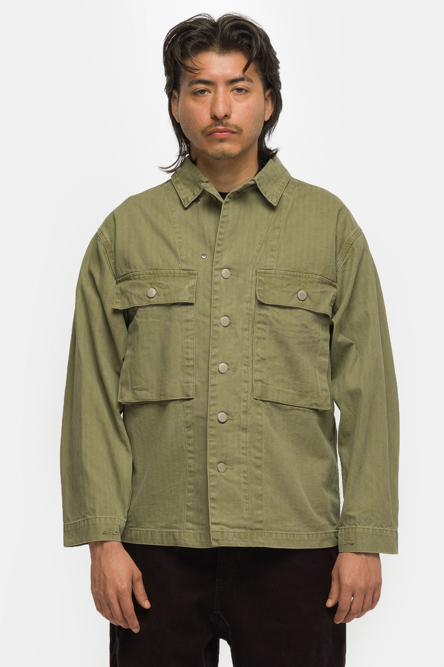military green dress shirt goTIELESS Ultimate Dress Shirt (Army Green)