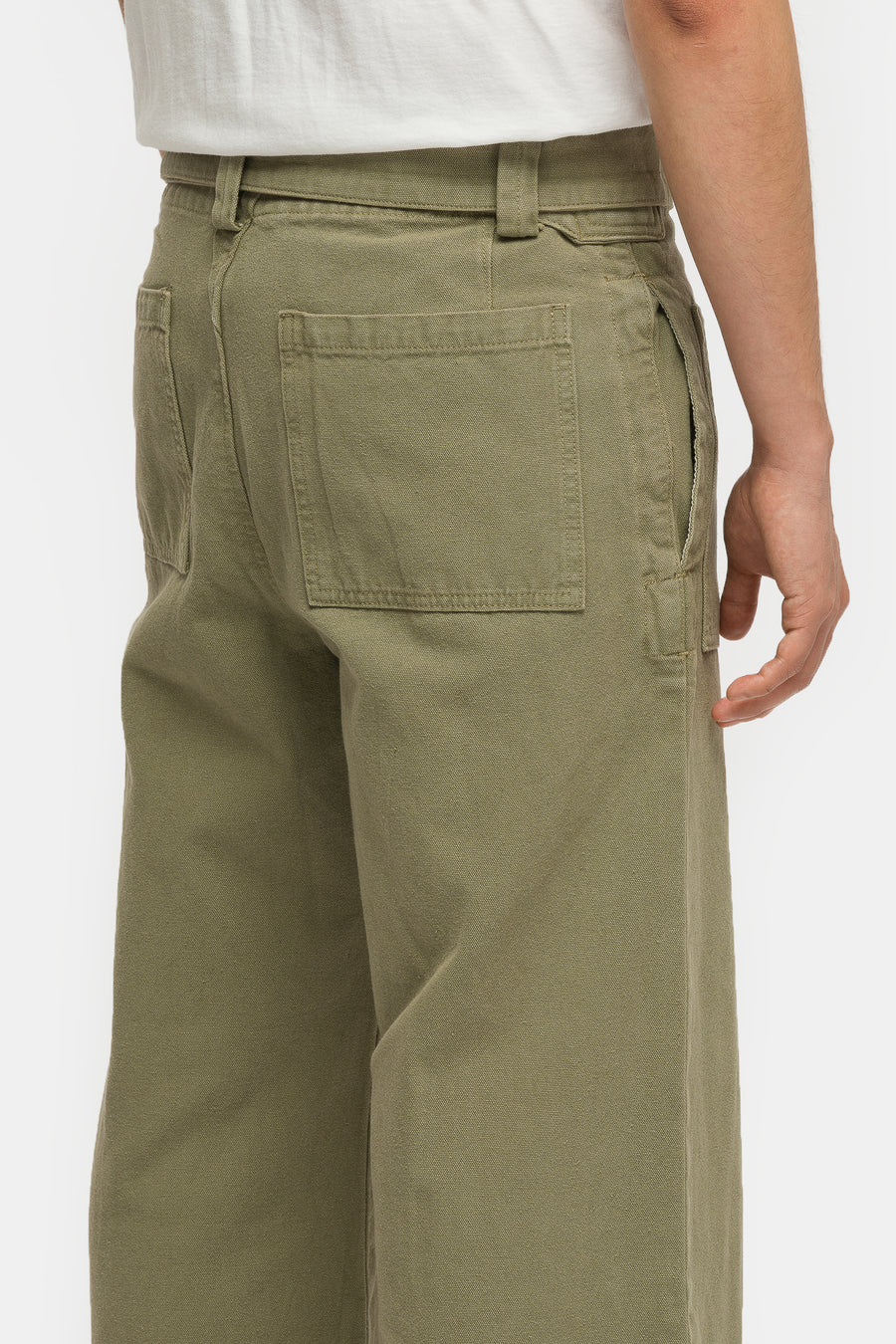 Basketcase Gallery Belted Fatigue Pant in Military Green - Notre