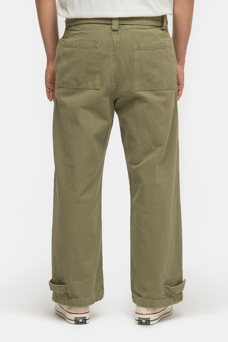 Basketcase Gallery Belted Fatigue Pant in Military Green - Notre
