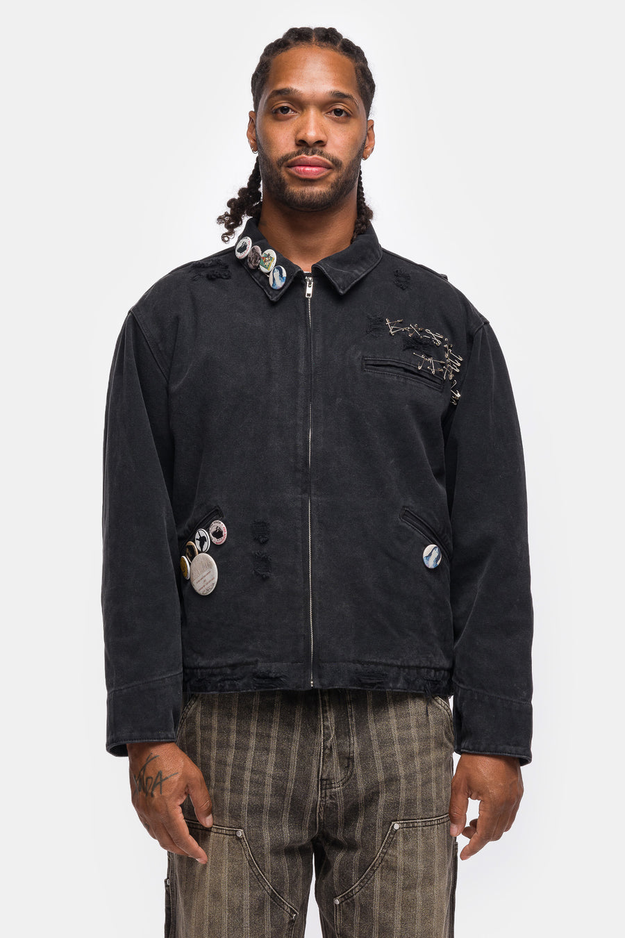 Charms Work Jacket in Vintage Black