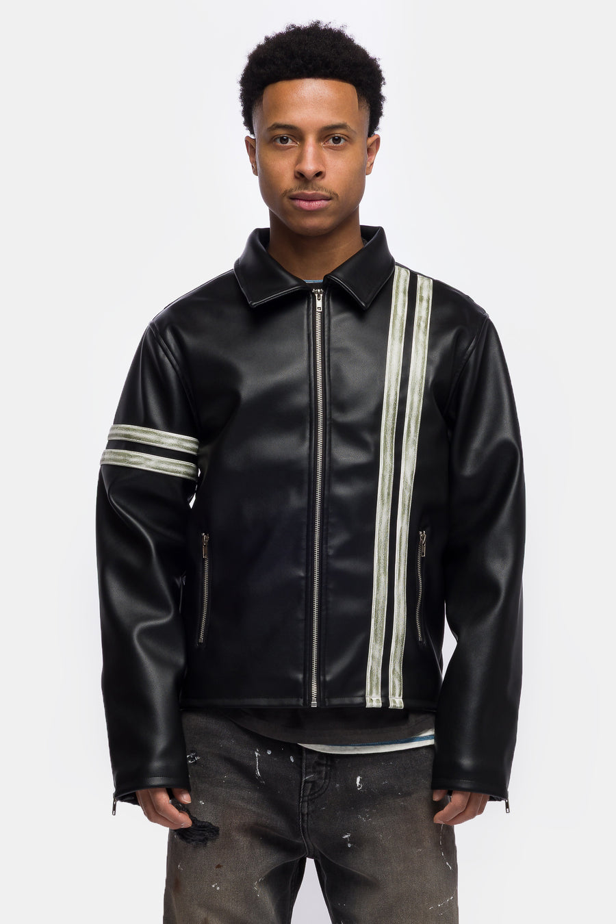 Basketcase Gallery Customs Leather Jacket in Black - Notre