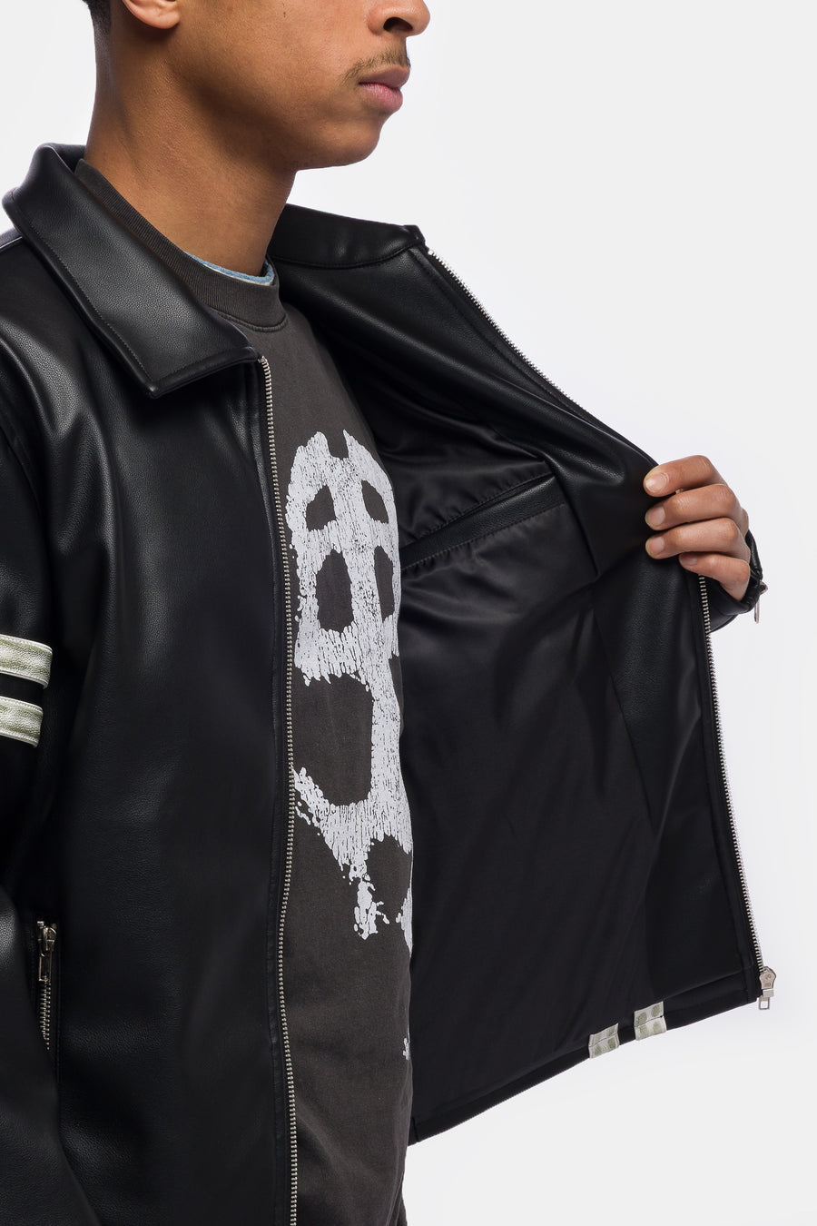 Basketcase Gallery Customs Leather Jacket in Black - Notre