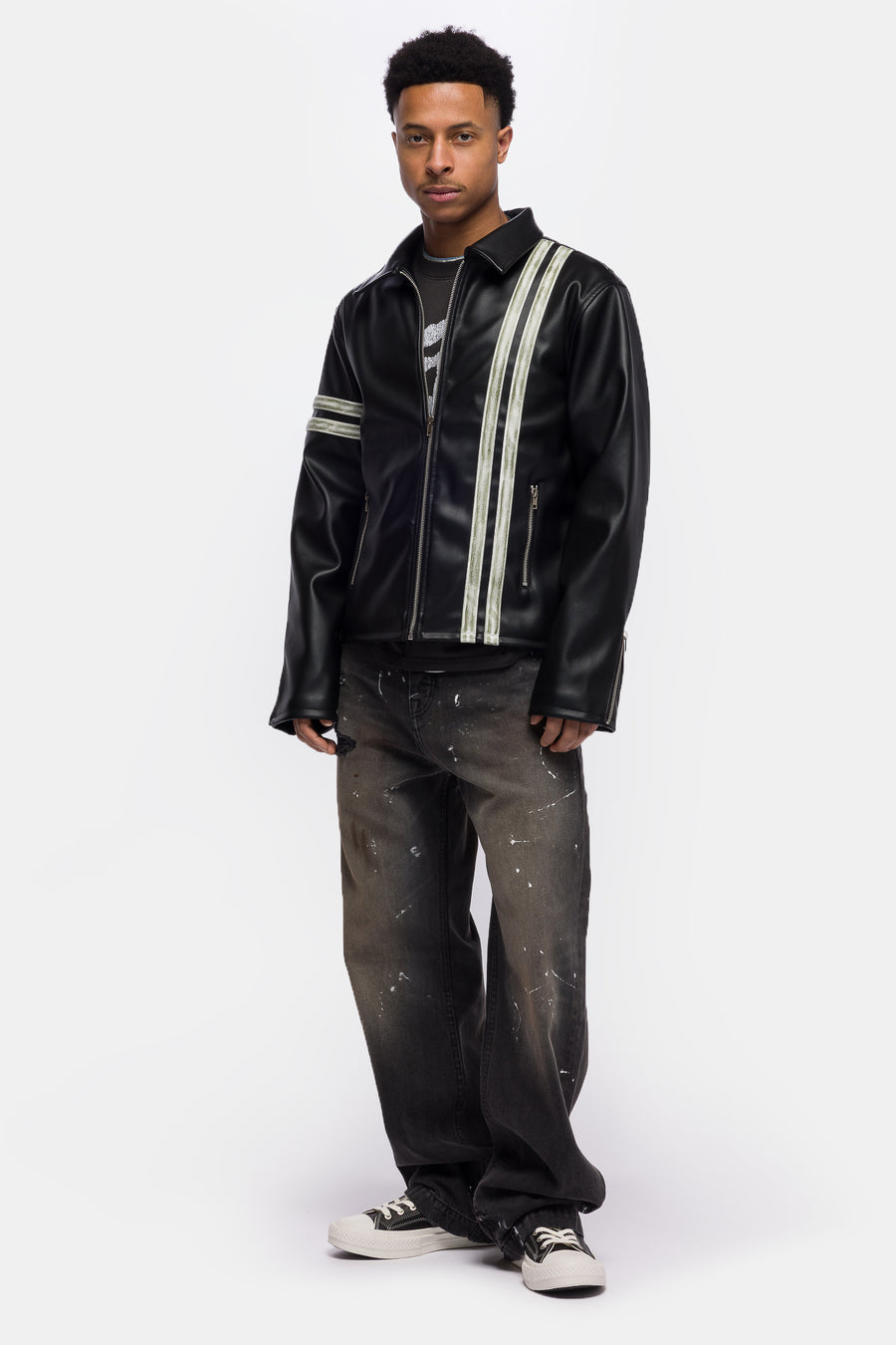 Basketcase Gallery Customs Leather Jacket in Black - Notre