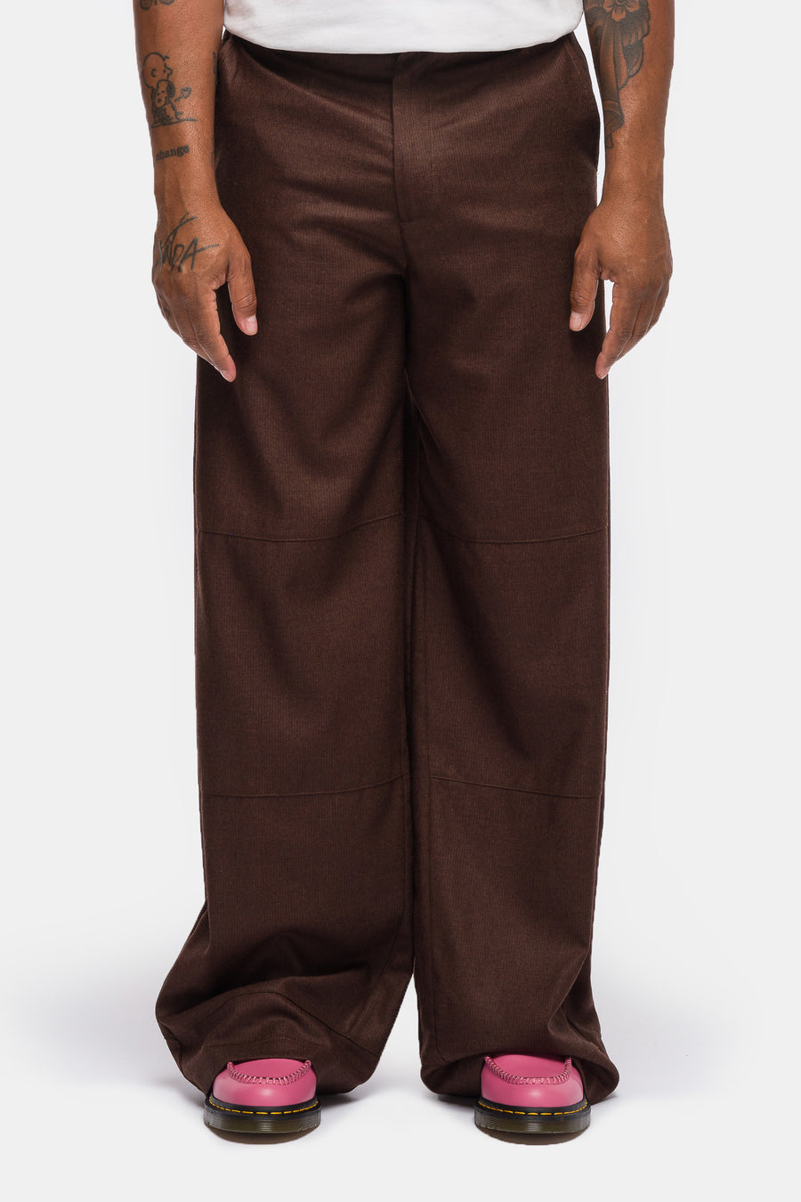 Dagger Trouser in Brown Stripe