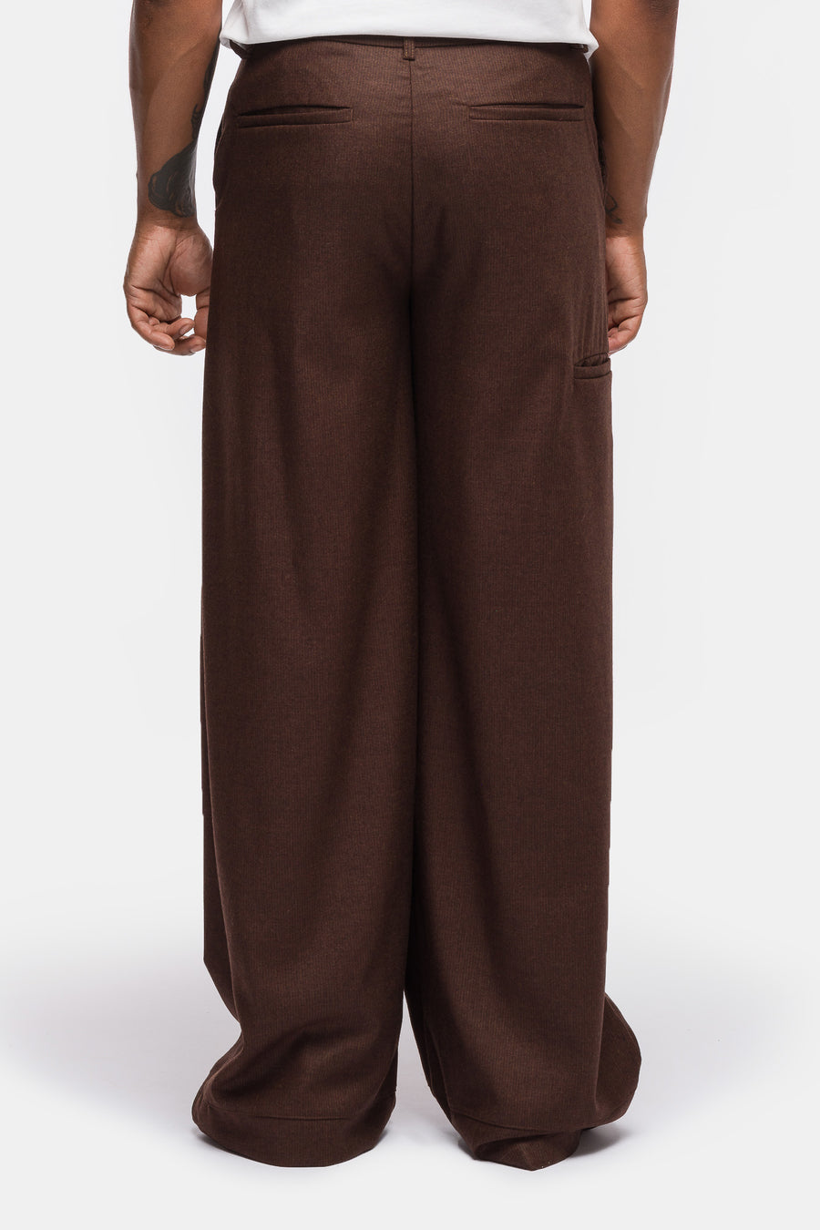 Dagger Trouser in Brown Stripe
