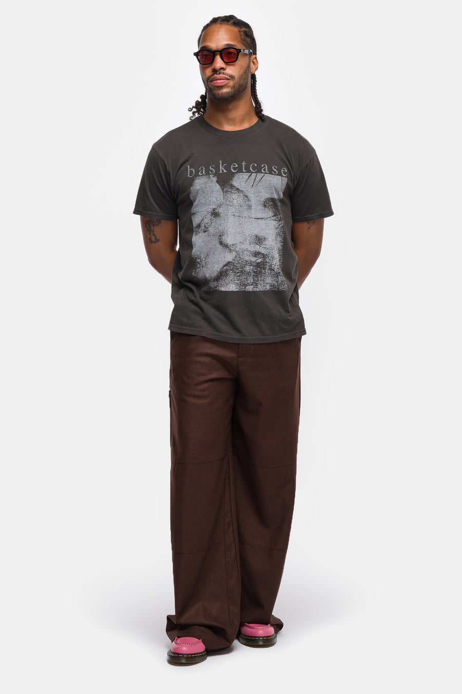 Dagger Trouser in Brown Stripe
