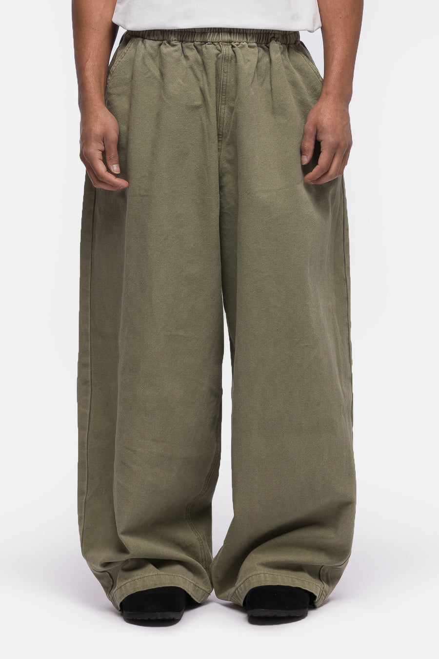 Basketcase Gallery Elephant Utility Pant in Military Green - Notre