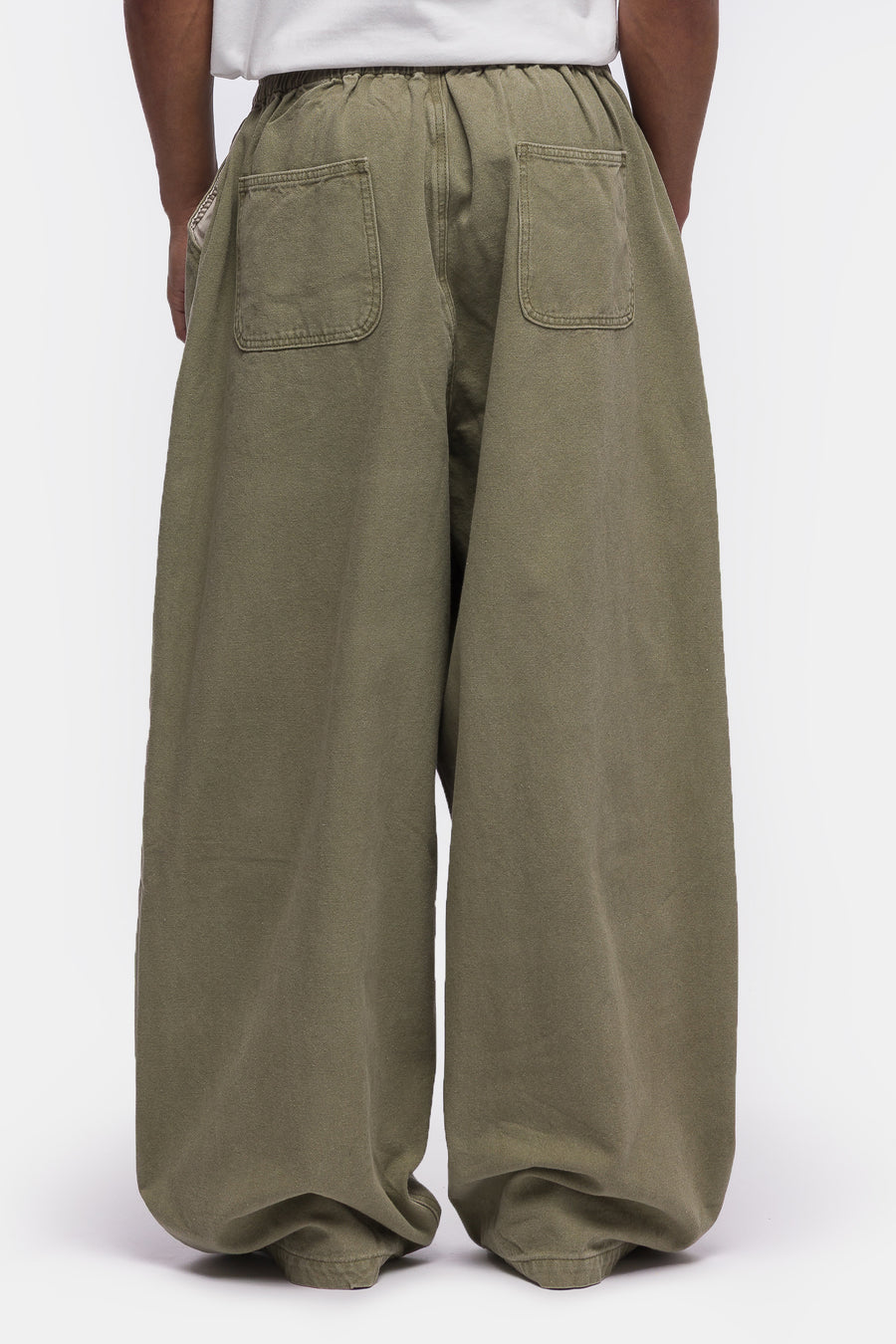 Basketcase Gallery Elephant Utility Pant in Military Green - Notre