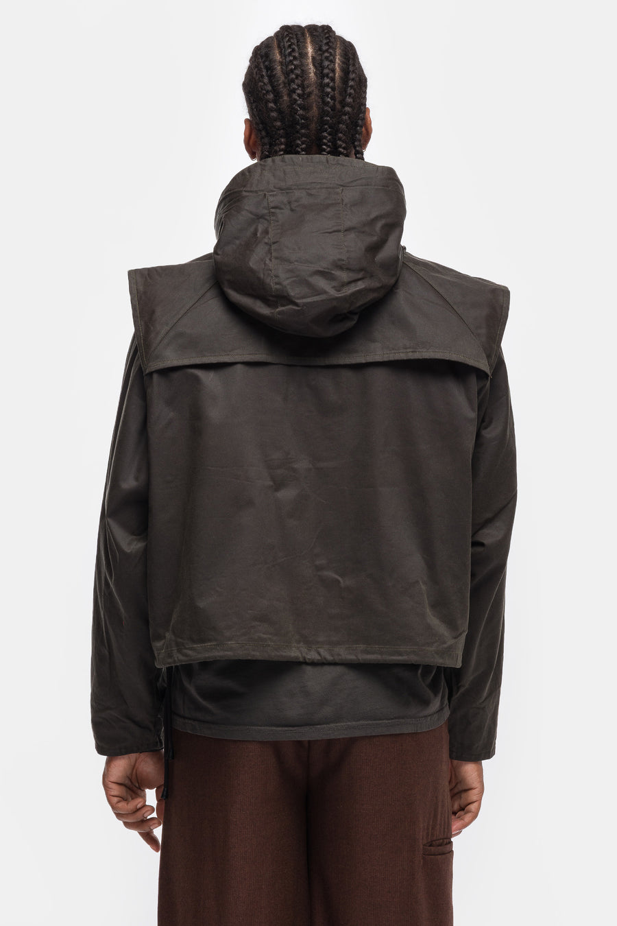 Fisherman Oil Wax Jacket in Brown