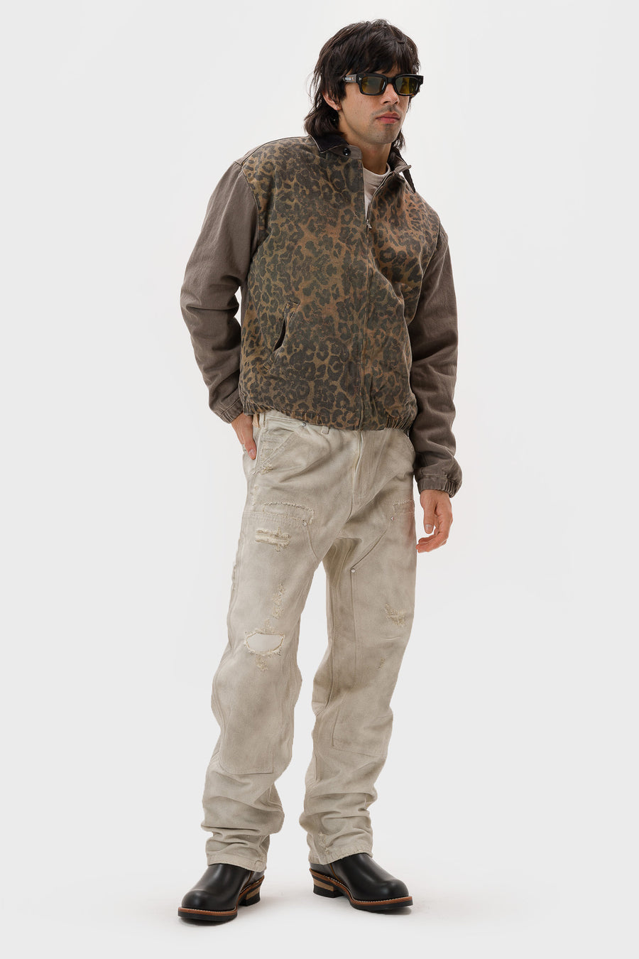Basketcase Gallery Hench Double Knee Pant in Cream - Notre