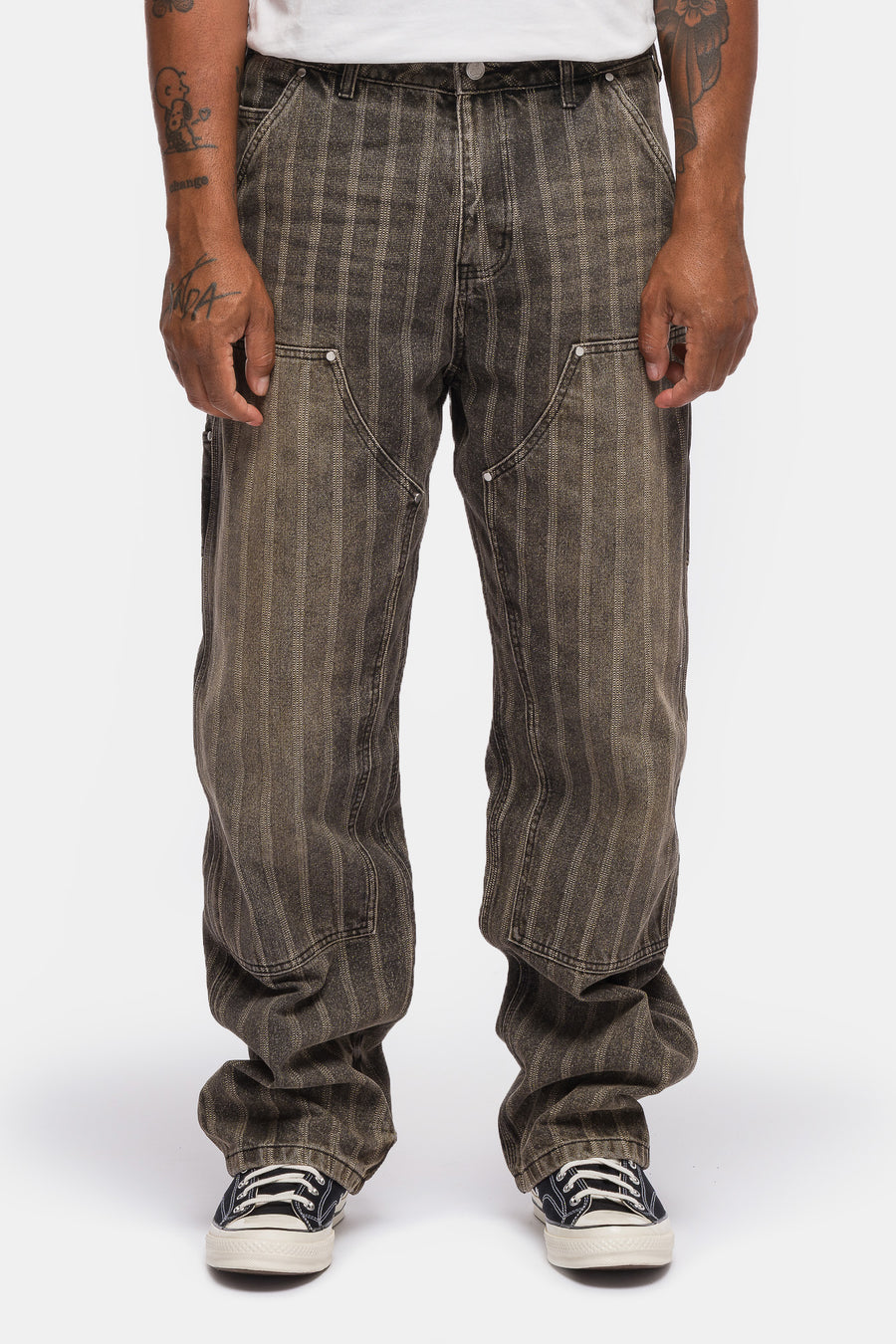 Hench Double Knee Pant in Washed Brown