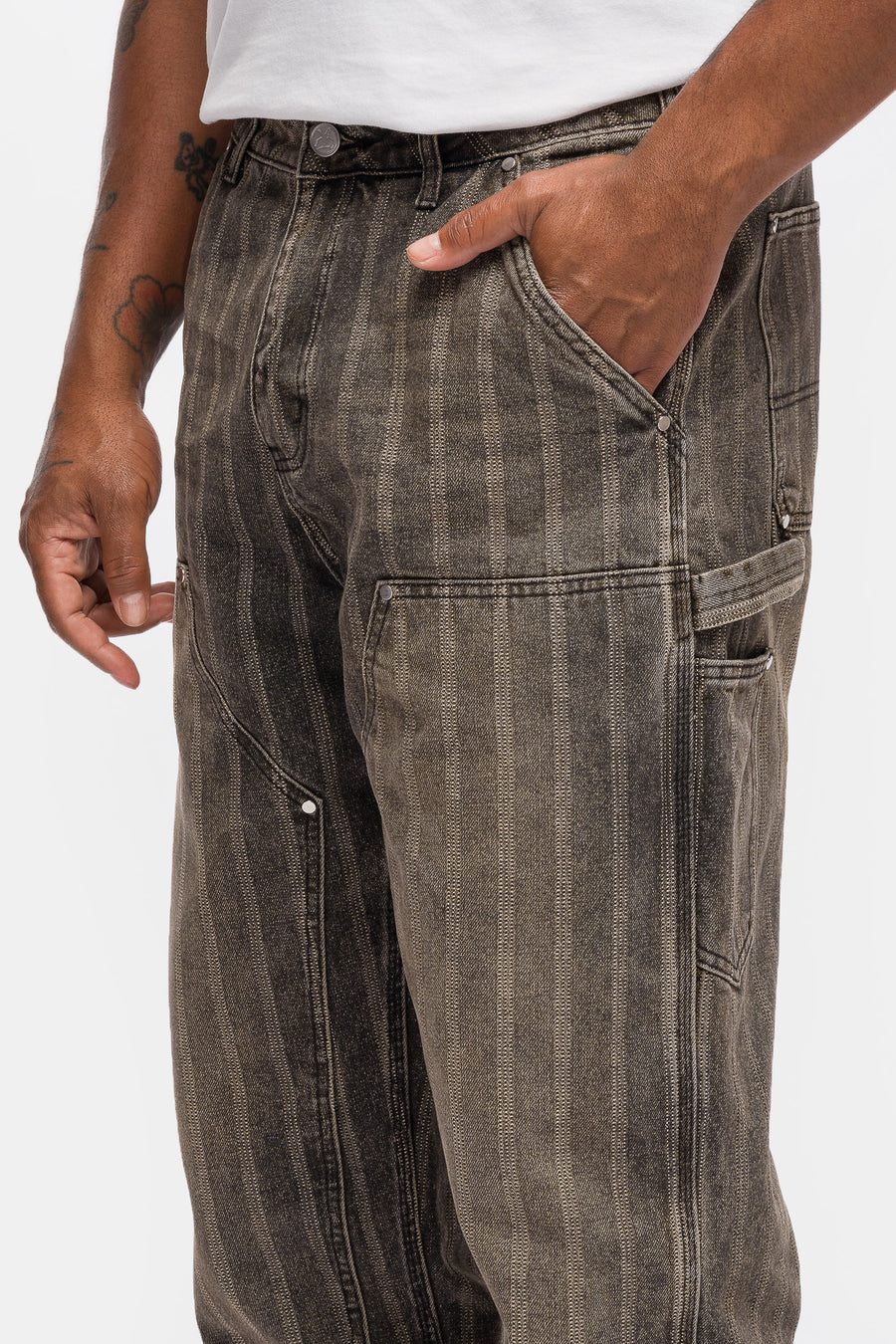 Hench Double Knee Pant in Washed Brown
