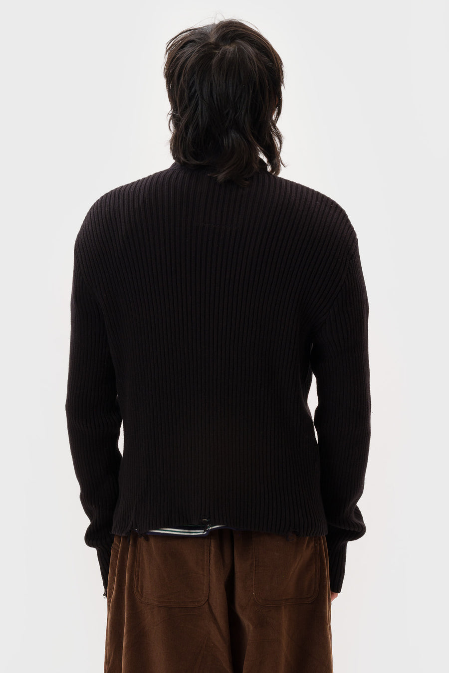 Hench Knit Zip Sweater in Black