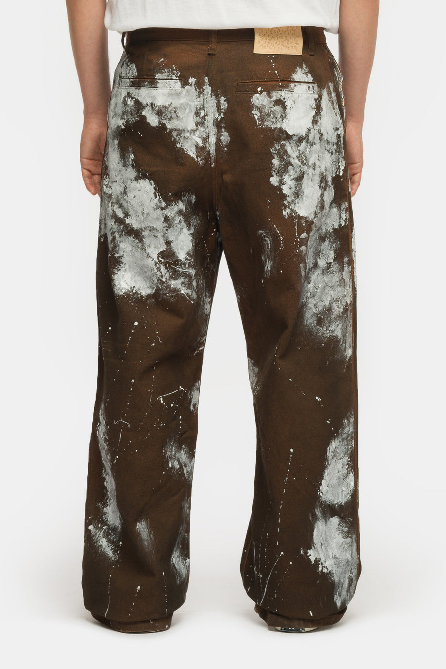 Basketcase Gallery Hench Paint Splatter Work Pant in Brown - Notre
