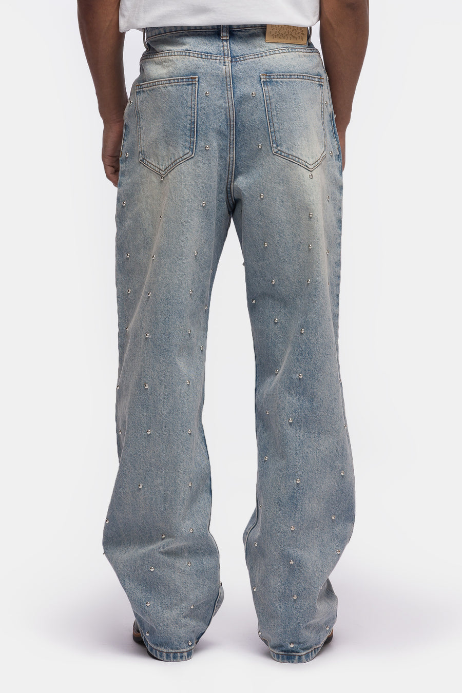 Basketcase Gallery LAX Baggy Studded Jean in Light Wash - Notre