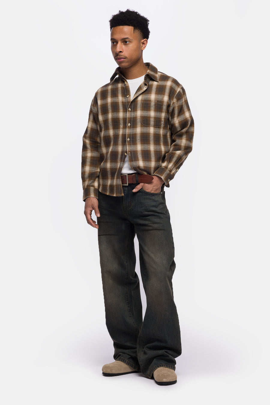 Basketcase Gallery LAX Straight Cut Jean in Washed Blue - Notre