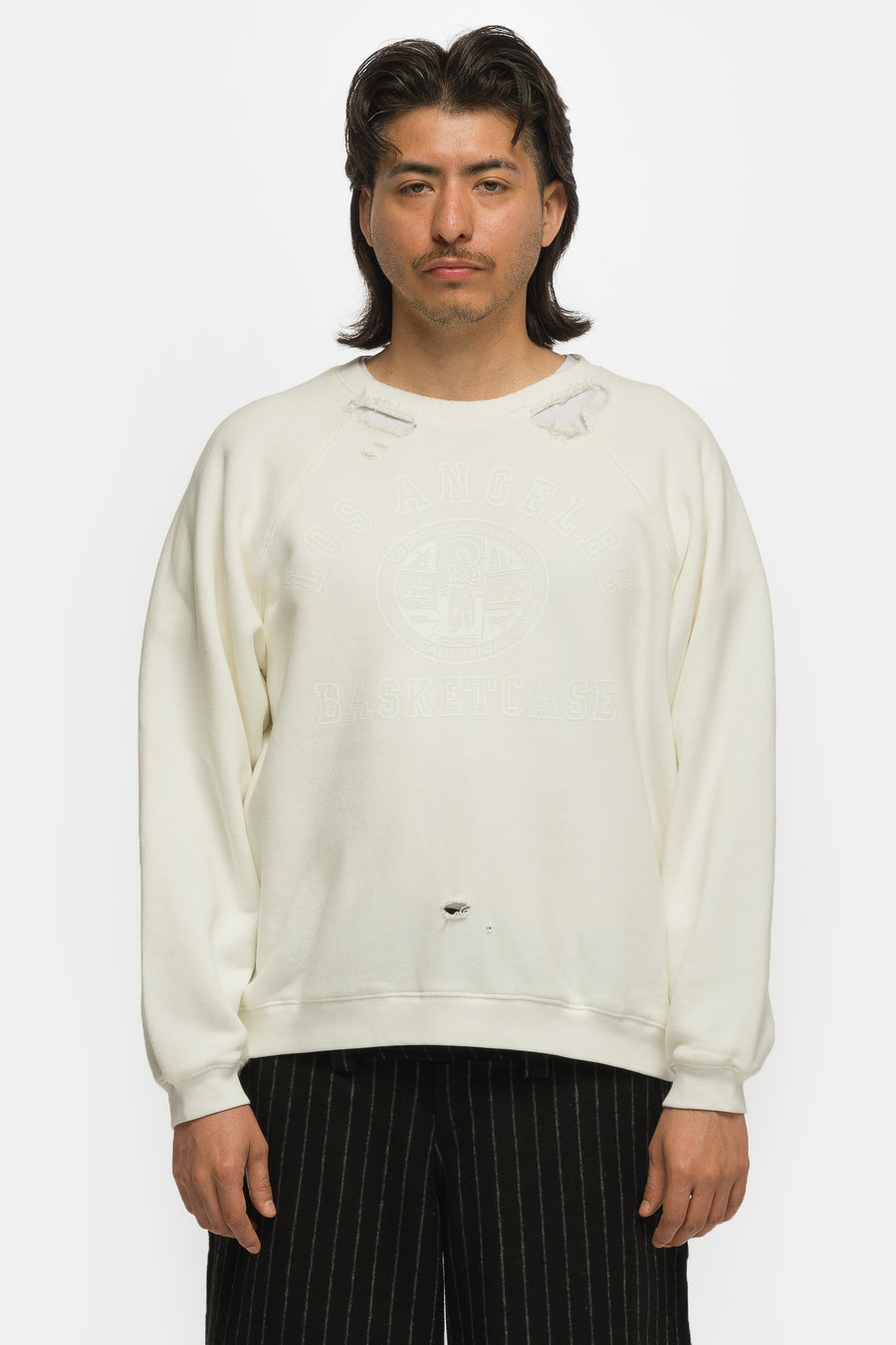 Basketcase Gallery Los Angeles Crewneck in Bone - Notre