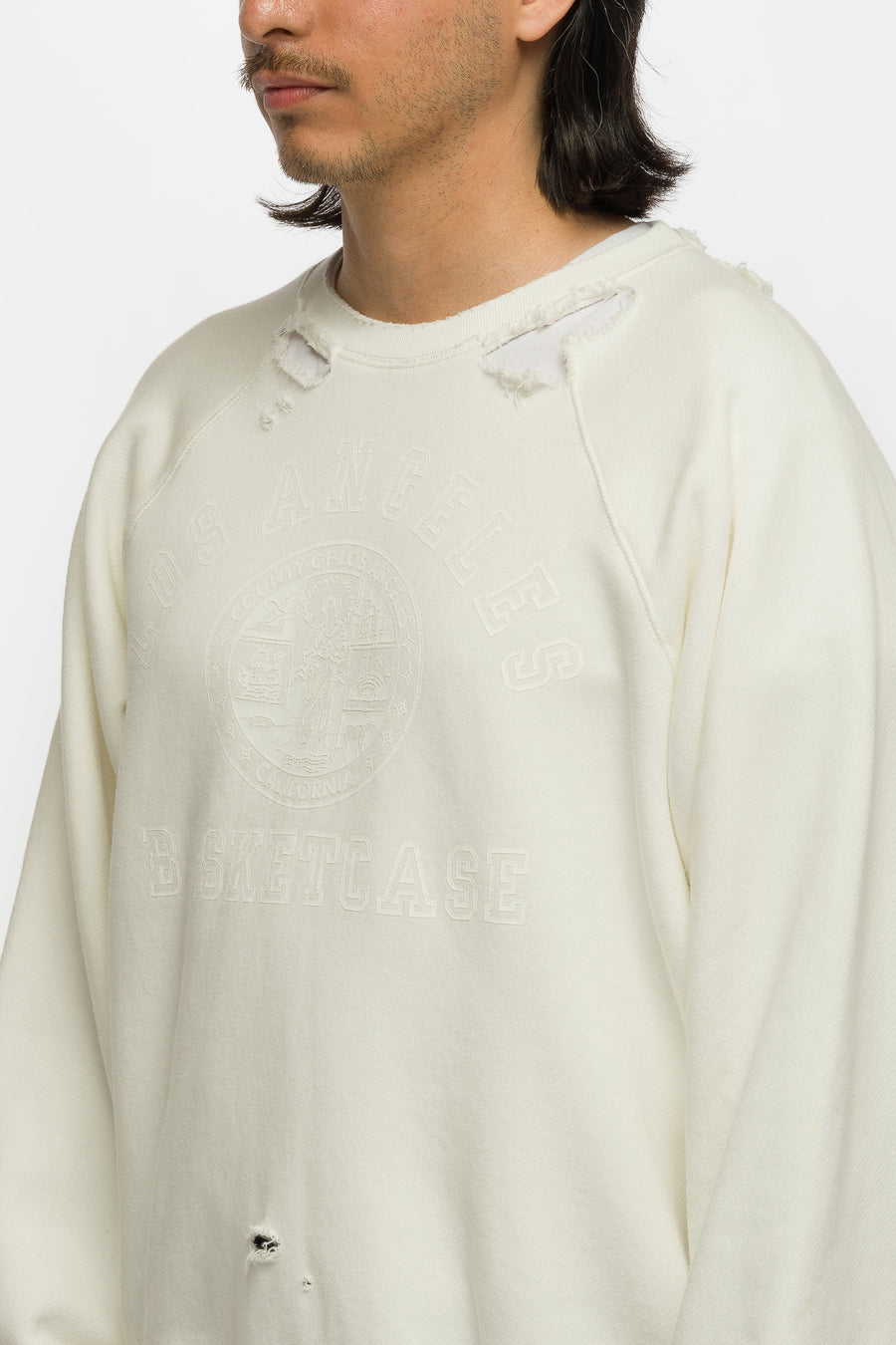 Basketcase Gallery Los Angeles Crewneck in Bone - Notre