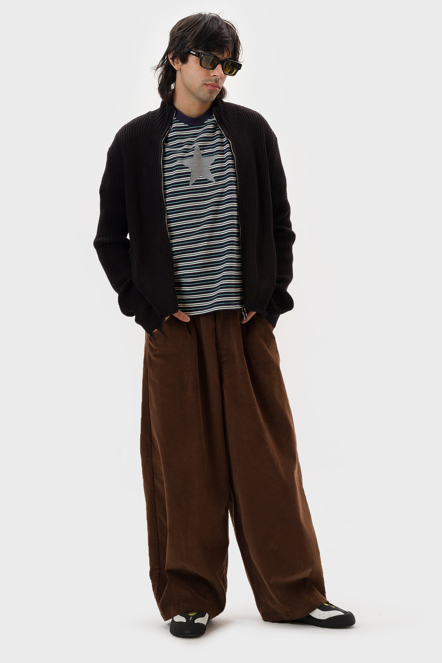 Paris Athletics Striped T-Shirt in Navy/White/Green
