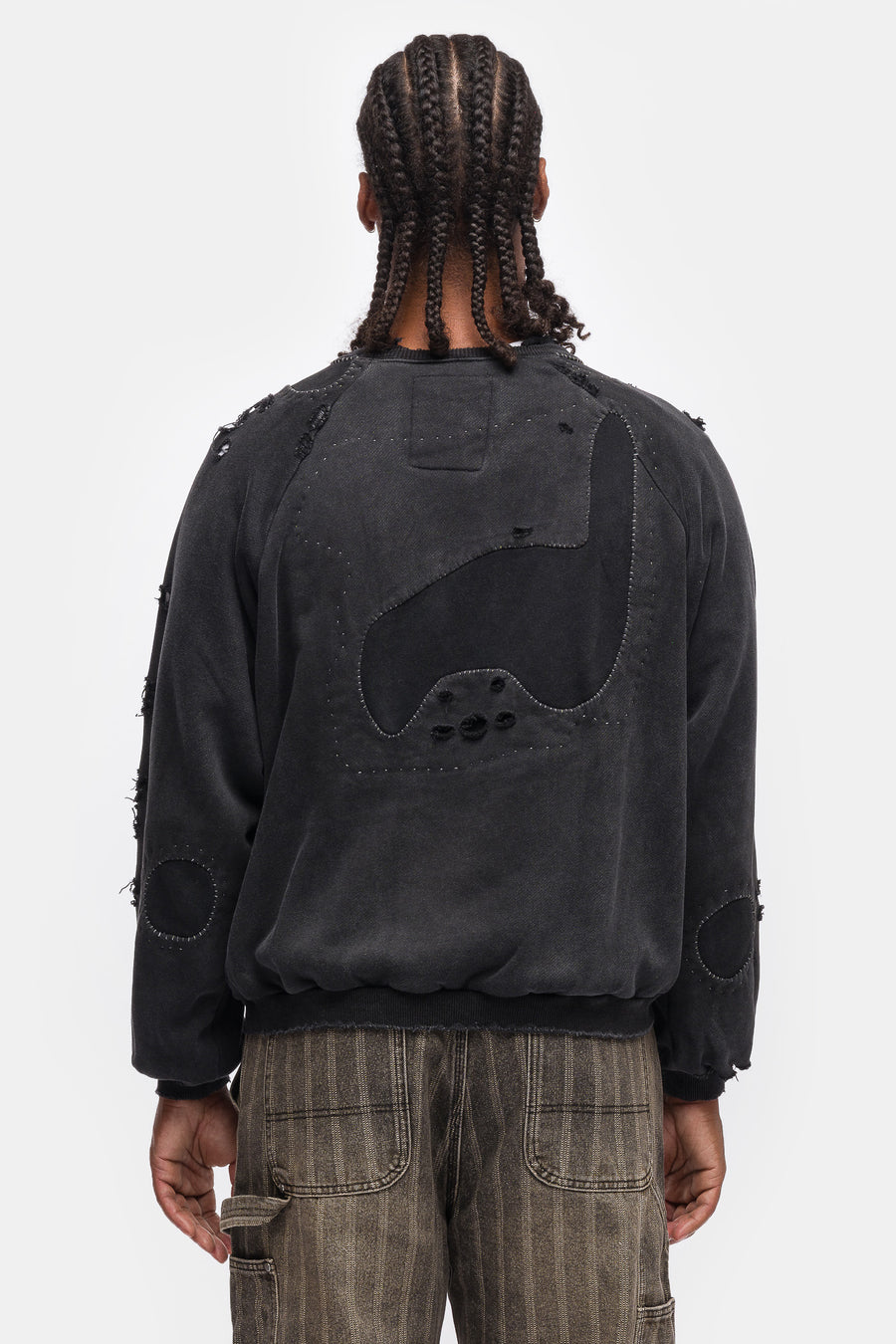 Retreat Repaired Crewneck in Vintage Black